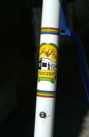 Strawberry seat tube decal.