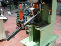 Main tube mitreing using Marchetti's combined tube mitre machine ML 102/M with clamping fixture ML 317.