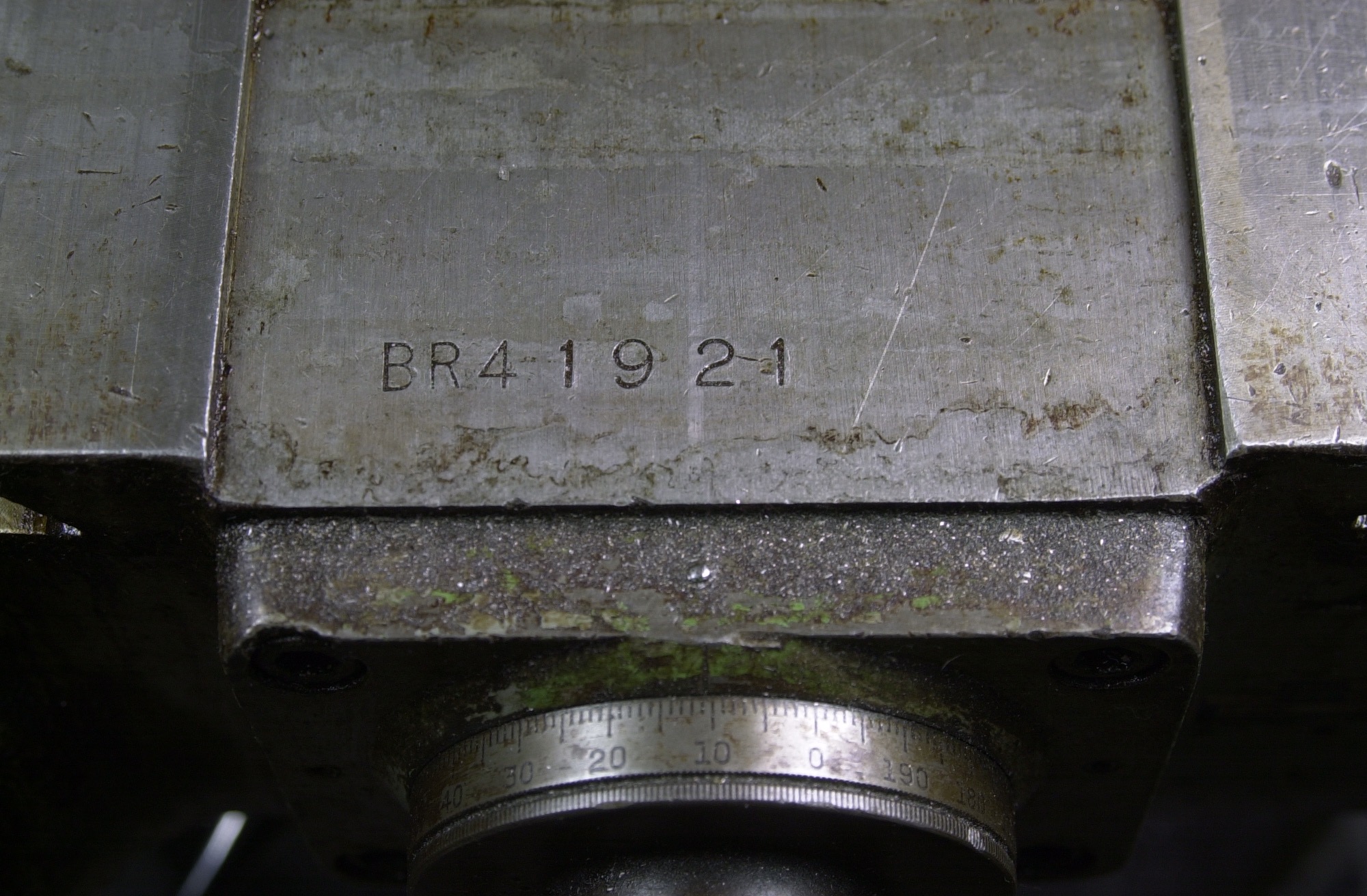BR41921 is the serial number of my trusty Bridgeport milling machine which corresponds to a manufacturing date of 1958.