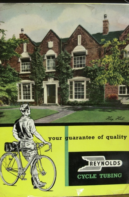 Reynolds catalogue from the 1970's.  The introduction reads:  "Over fifty years have passed since Reynolds made lightweight cycling possible by the introduction of the butted tube.  This process, as is now well-known, enabled the greater thickness of metal to be distributed at the joints of the cycle frame without imposing the same weight penalty over the whole length of the tube.  

The butted tube is still in great demand to-day, but great progress has been made in improving steel specifications to the present high standard of REYNOLDS 531 tubing, details of the products made in this material being fully described in the Catalogue.

To-day we are justly proud of the contribution Reynolds makes to lighter cycling, and the international repute of our REYNOLDS 531 tubing, which is specified wherever a combination of strength and lightness is required."

The Reynolds 531 material, introduced in 1935 was the tube which set the standard for road, track and touring frames for many years.  Today however, 531 has been largely supplanted by the seamless air hardening steels with ultimate tensile strengths between 180-210Ksi (1250-1450 MPa) for 853 and between 115-130Ksi (800-900MPa) for 631.  Quoting a new Reynolds brochure, "The production process ensures tight tolerance, thin gauge tubes.  The strength to weight ratio of the air hardening steels (853 & 631) is equal to that of quality titanium and aluminum frames.  A normal chrome molybdenum steel will lose strength in the joints after the heat has been applied.  This material (853 & 631) INCREASES in strength (when heated to around 850 degrees C (1560 degrees F) and the recommended braze metal per AWS Classification, RBCuZn type is applied) as the frame cools to strengths well in excess of the as delivered values shown above.  This unique air hardening property of Reynolds 853 and 631 provides additional stiffness through reduced microyielding at the joints, allowing stiffer frames with excellent fatigue strength (when compared to standard chrome molybdenum and excellent ride quality to be constructed."  Please look over some of the Reynolds steel tubing offered in this section.  To order, please contact Andy Newlands on 503-224-1215 or email andy@strawberrybicycle.com.