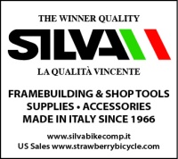 Silva was founded in 1966 by Mr. D'Andrea Silvano whose work in both ferrous and special alloys for high-end bicycle accessories early on caught the attention of the great masters of framebuilding such as Colnago, De Rosa, Olmo, Bianchi, etc. In the 1980's SILVA acquired a small company which produced handlebar tape and with the creativity and innovation in Mr. Silvano's soul developed the famous cork handlebar tape of worldwide renown. In addition to handlebar tape, SILVA developed a line of production quality tools for both bicycle framebuilding and bicycle shop mechanics. In 1999 SILVA obtained the UNI EN ISO 9002/9190SILS guarantying the highest quality of materials, design and production of SILVA products. Today SILVA continues to manufacture its products from raw materials to packaging, all "Made in Italy". Strawberry seeks to import and distribute as much as possible of the SILVA line of products throughout USA.