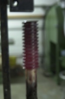lug vise mod. Infrared pic very out of focus but you get the picture.  With the heating torch the brazing process takes a little over two minutes to reach the 850 degrees C(1560 degrees F) joining temperature.