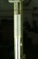 lug vise mod. New lug vise drawbar 4140 steel shank in 7/16" diameter with brazed 4140 Acme threaded end.  The 4140 air hardens to around the high 40's HRC and will provide lifetime wearability.  Steel filings from lug work will not affect this drawbar.
