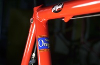 DR new bicycle detail.  Newlioni brake cable stop, investment cast handcut seat lug and ITB 19mm. monostay treatment.
