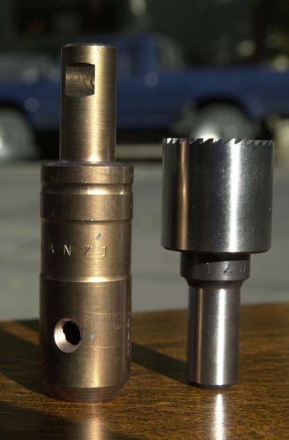 LAN71 mitre cutter extension arbor.  The arbor is blanked from 31.7mm. (1-1/4")o.d. S7 tool steel hardened to HRC 56 and then precision ground by McKenzie Tool Grinding.  This arbor extends the effective cutting length to more than 130mm. allowing chainstay mitreing in one pass.  Arbors are available in 5/8" shank x 5/8" bore, 3/4" x 5/8" and 3/4" x 3/4".  The arbors are $147.50 plus shipping from Portland.  To order, please contact Andy. PayPal and good check accepted.