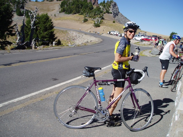 2007 Cycle Oregon.  Shirley rode the rim with our group on her new Sweetpea bicycle.