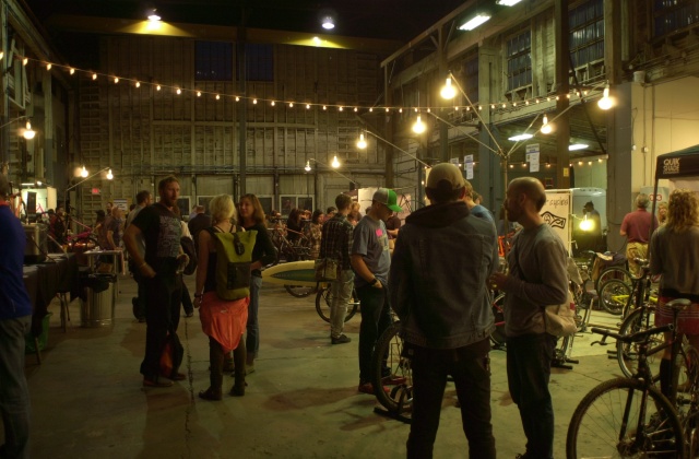 Main hall of The North Warehouse during the 2016 Handmade Bike and Beer Festival.
