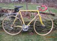 Hi Andy,

I was talking to my 25 yr old daughter about my "old bicycle," picture attached.   I explained that I got its frame in 1973 when I lived in Missoula, Montana, when a car ran over my Raliegh Grandsport.   I used resultant insurance to purchase the Strawberry frame and then attached most of the Raliegh parts, and that is what I still use.   I had heard about your new company and frames from my roommate who was a bike enthusiast.      

I repainted it in the late-80s and, since it was pre-internet , I made up my own version of your company logo applied with letter transfers.  

Anyway, probably because life is busy, I never thought to look your company up on the internet until I talked about the bike yesterday.  

I saw your vintage folder of your website and thought you may want to see one of your old frames is still doing well.  The frame was purchased in the fall of '73, but could have been an earlier date.

It was great to see that your company is peddling strong.  Thanks and Cheers, Jim