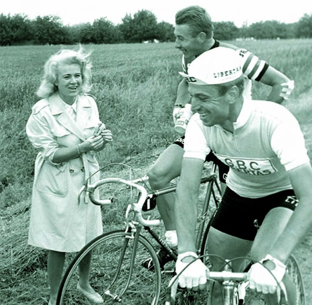 VanLooy and Jacques Anquetil and friend.