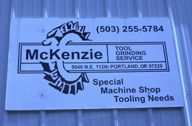 McKenzie sign.  McKenzie website:  www.mckenzietool.com